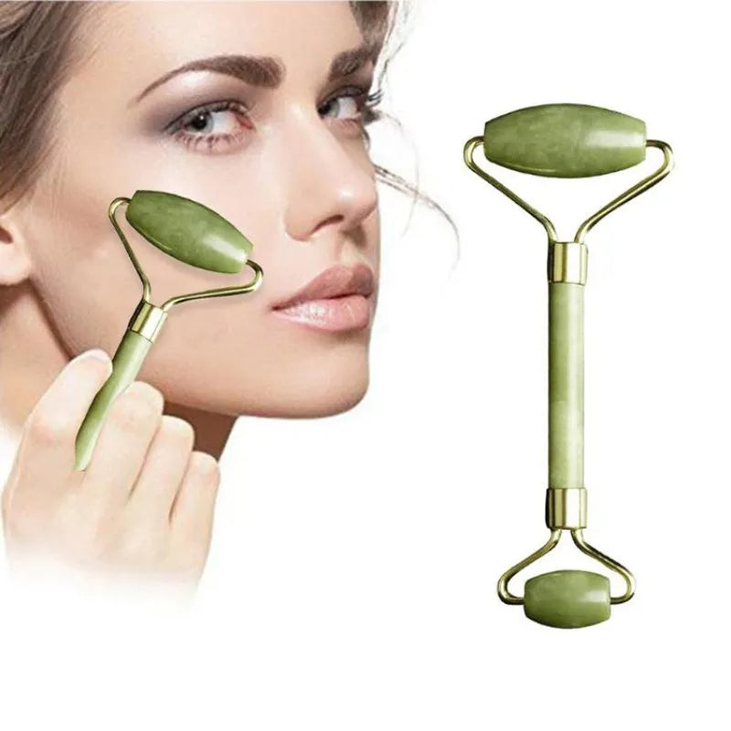 Rolo de Pedra de Jade Facial, Massageador Antirrugas!