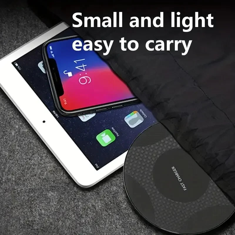 Carregador 10W Wireless Pad Ultra-Fino iPhone - Samsung .