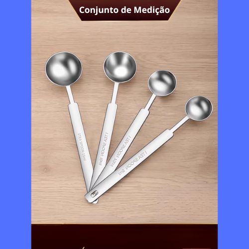 Colheres de Medidas em Aço stainless para: Café, Especiarias, Mel e Temperos.