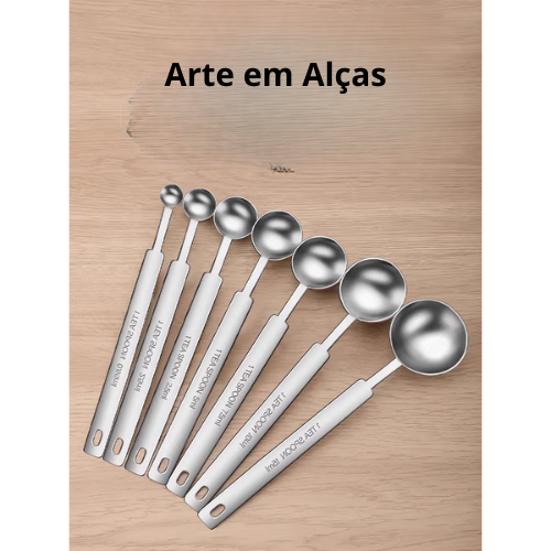 Colheres de Medidas em Aço stainless para: Café, Especiarias, Mel e Temperos.