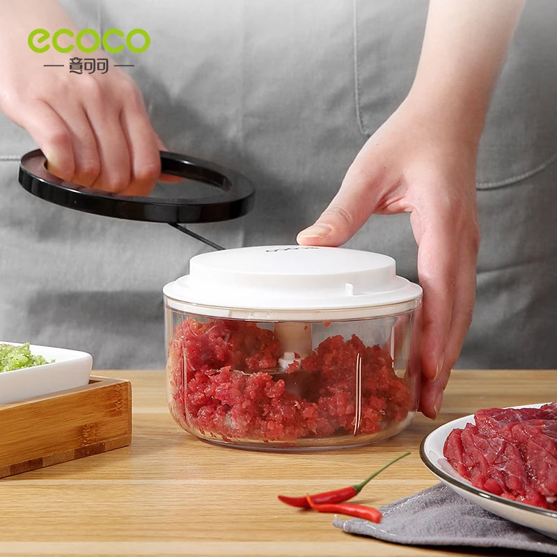 Triturador e Mixer de Carne e Vegetais Manual, ECOCO 1000/550/200ml.