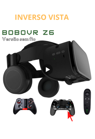 Óculos Bobovr z6 viar 3d, realidade virtual.Fone de ouvido, Bluetooth lentes e capacete inteligente.