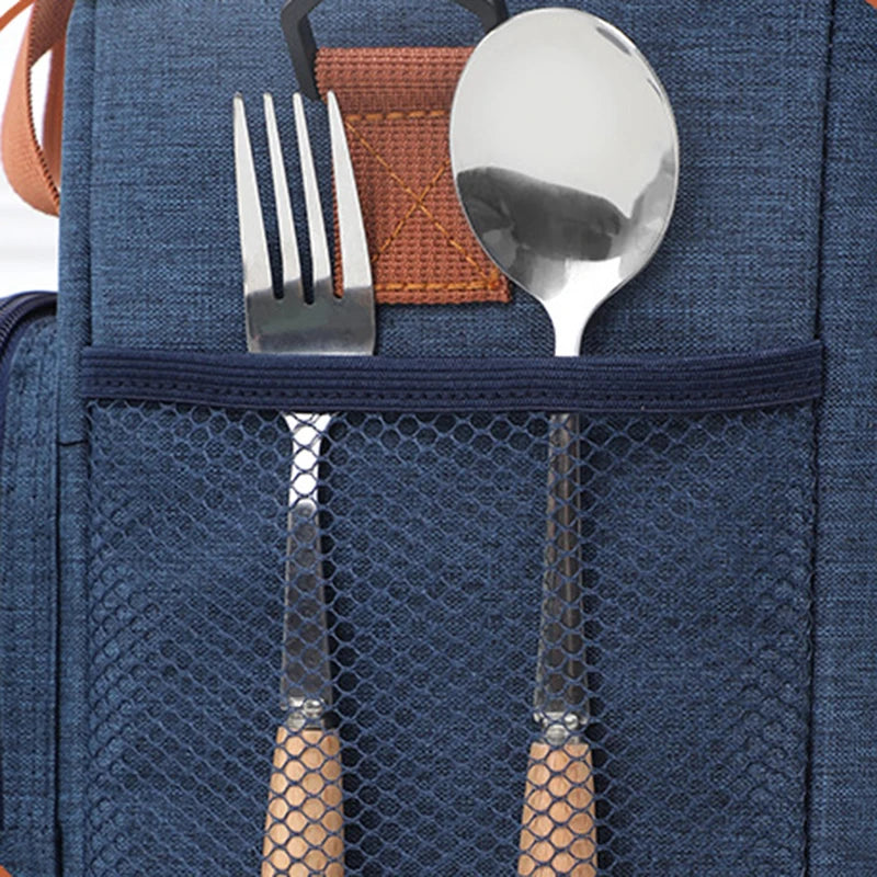 Sacola Isolamento térmico piquenique comida bebida, Grande capacidade dupla camada Crossbody, Vinho saco de gelo armazenamento de viagem