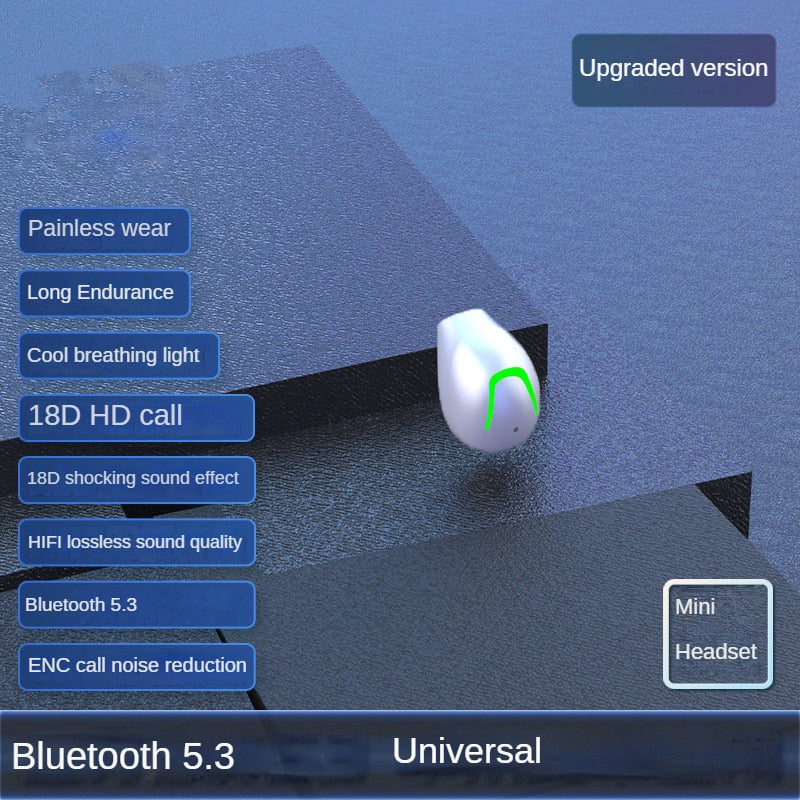 Fone de Ouvido Invisível Mni TWS sem Fio Bluetooth 5.3